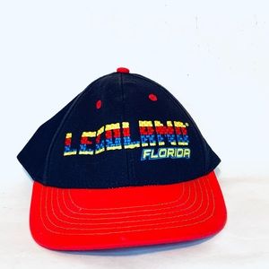 LEGOLAND orlando Florida baseball HAT, embroidered Logo, yellow blue adjustable